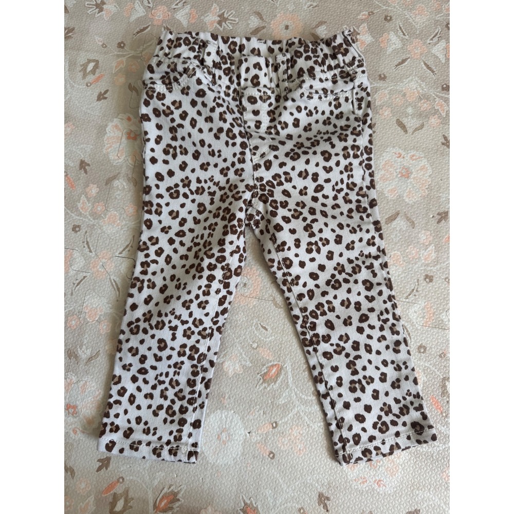 Gap Denim Toddler Girls Leopard Print Stretch Jegging Ankle Pants 2 Years Baby